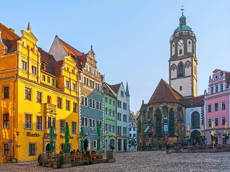 Markt mit Frauenkirche in Meißen - CALVENDO Foto-Puzzle'