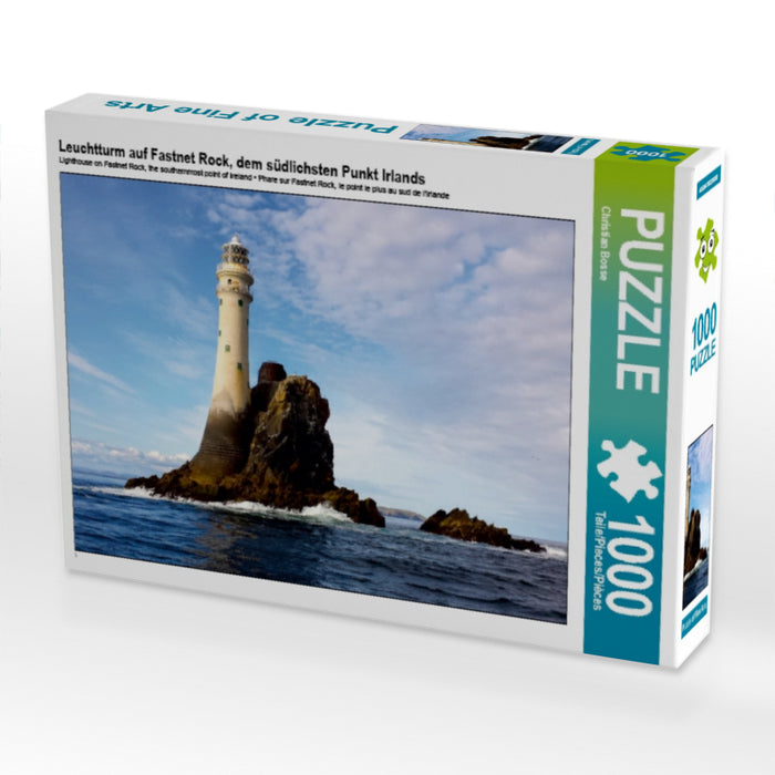 Leuchtturm auf Fastnet Rock, dem südlichsten Punkt Irlands 1000 Teile Puzzle quer - CALVENDO Foto-Puzzle'
