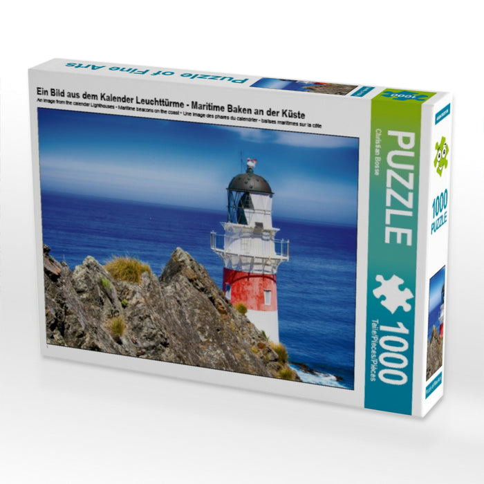 Ein Bild aus dem Kalender Leuchttürme - Maritime Baken an der Küste 1000 Teile Puzzle quer - CALVENDO Foto-Puzzle'