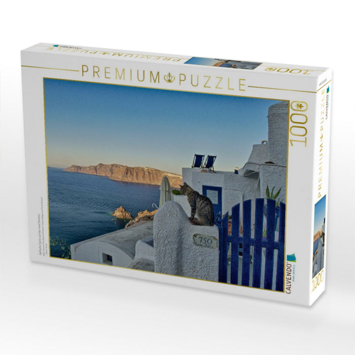 Idyllische Szene auf der Insel Santorin - CALVENDO Foto-Puzzle'