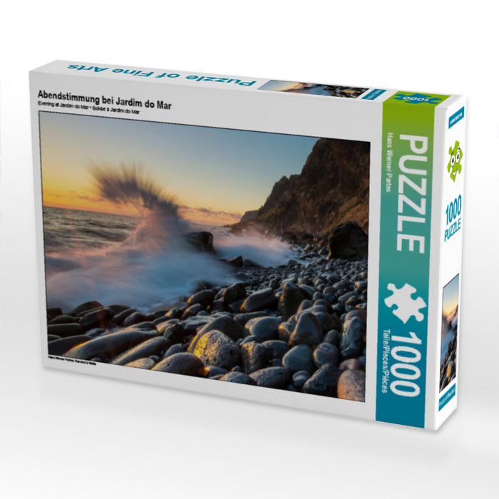 Evening atmosphere at Jardim do Mar - CALVENDO photo puzzle 