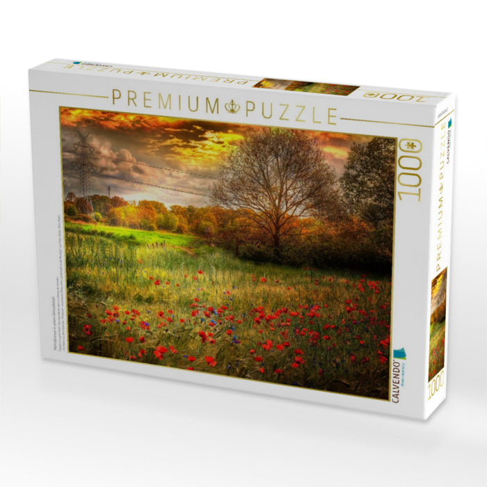 Mohnblumen in einem Getreidefeld - CALVENDO Foto-Puzzle'