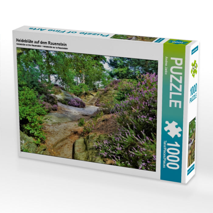Heideblüte auf dem Rauenstein 1000 Teile Puzzle quer - CALVENDO Foto-Puzzle'