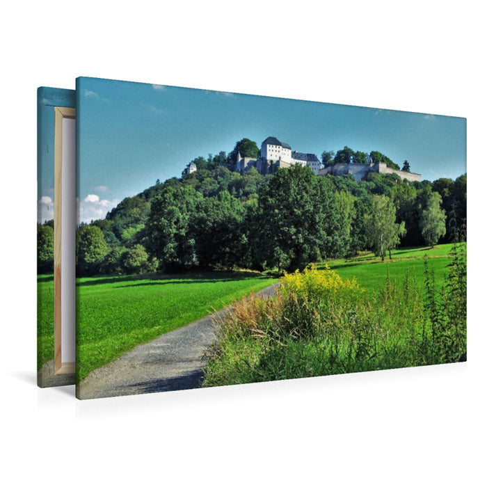 Premium Textil-Leinwand Festung Königstein