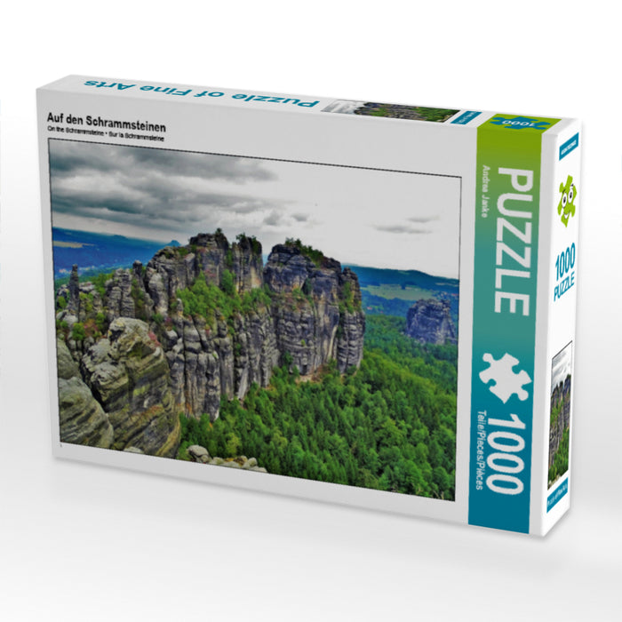 Auf den Schrammsteinen 1000 Teile Puzzle quer - CALVENDO Foto-Puzzle'