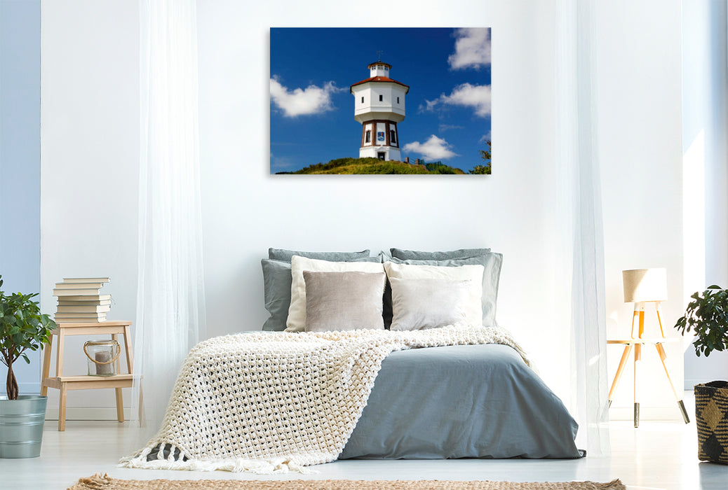 Toile textile haut de gamme Toile textile haut de gamme 120 cm x 80 cm Paysage Landmark of Langeoog 