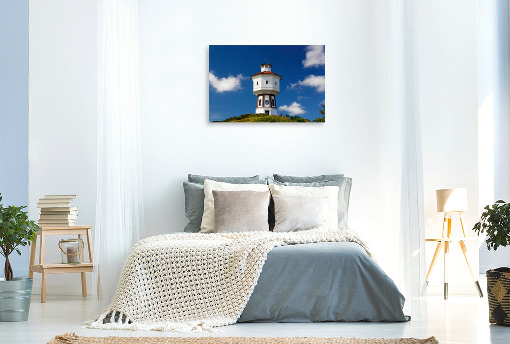 Toile textile haut de gamme Toile textile haut de gamme 120 cm x 80 cm Paysage Landmark of Langeoog 