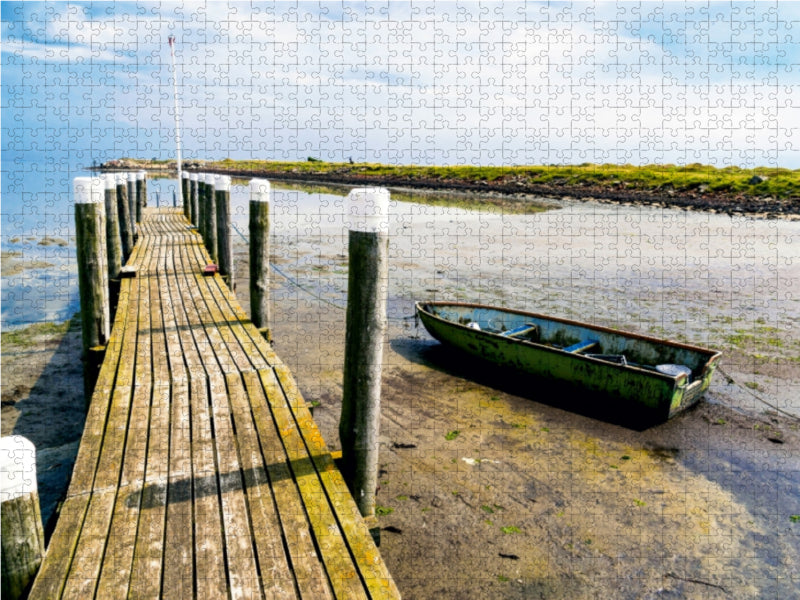 Boat in the mud flats - CALVENDO photo puzzle 