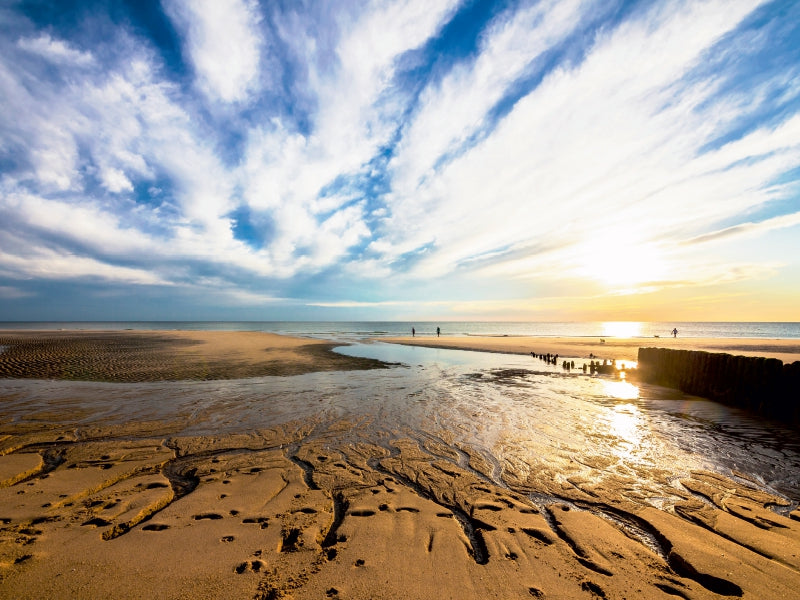 Sonnenuntergang im Watt 1000 Teile Puzzle quer - CALVENDO Foto-Puzzle'