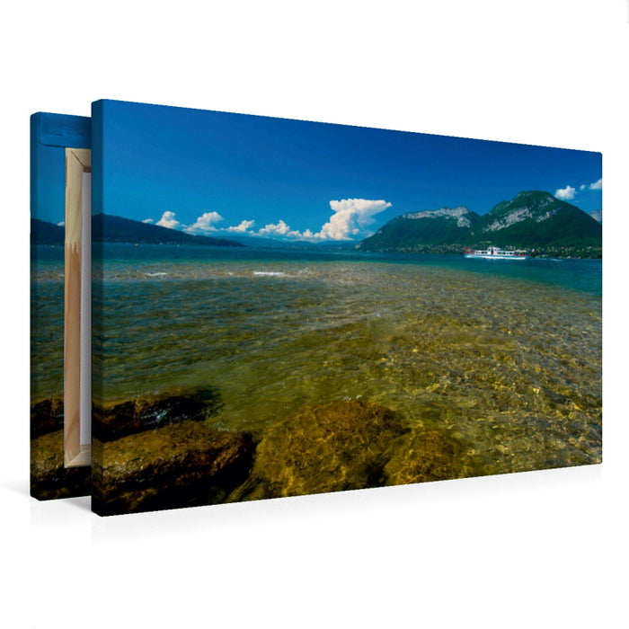 Premium Textil-Leinwand Lac d'Annecy