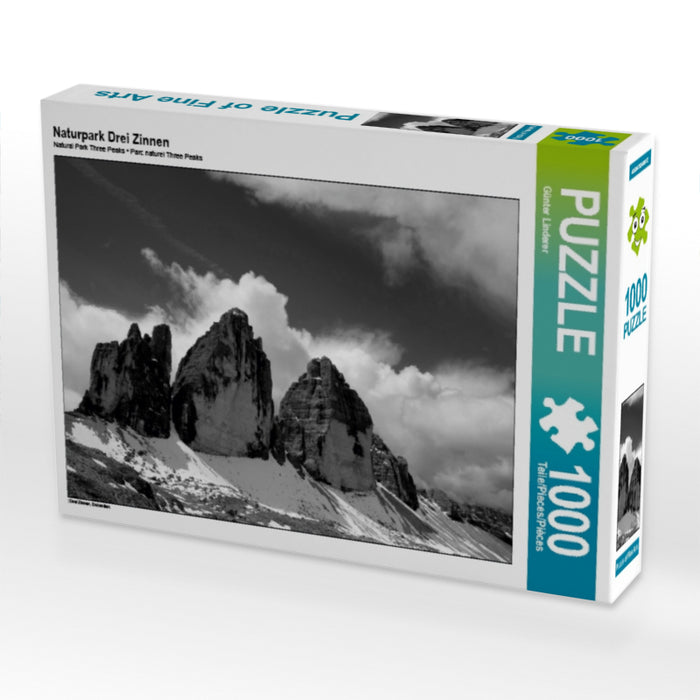 Naturpark Drei Zinnen 1000 Teile Puzzle quer - CALVENDO Foto-Puzzle'
