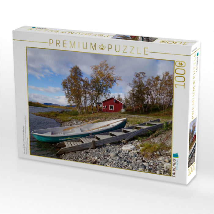 Haus an der E8 von Muonio nach Kilpisjärvi - CALVENDO Foto-Puzzle'
