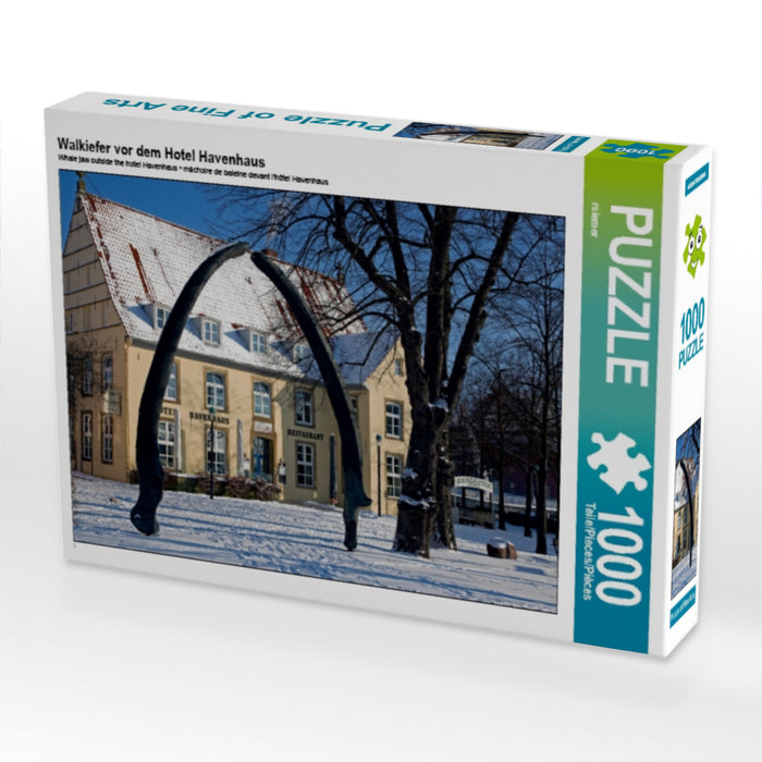 Walkiefer vor dem Hotel Havenhaus 1000 Teile Puzzle quer - CALVENDO Foto-Puzzle'