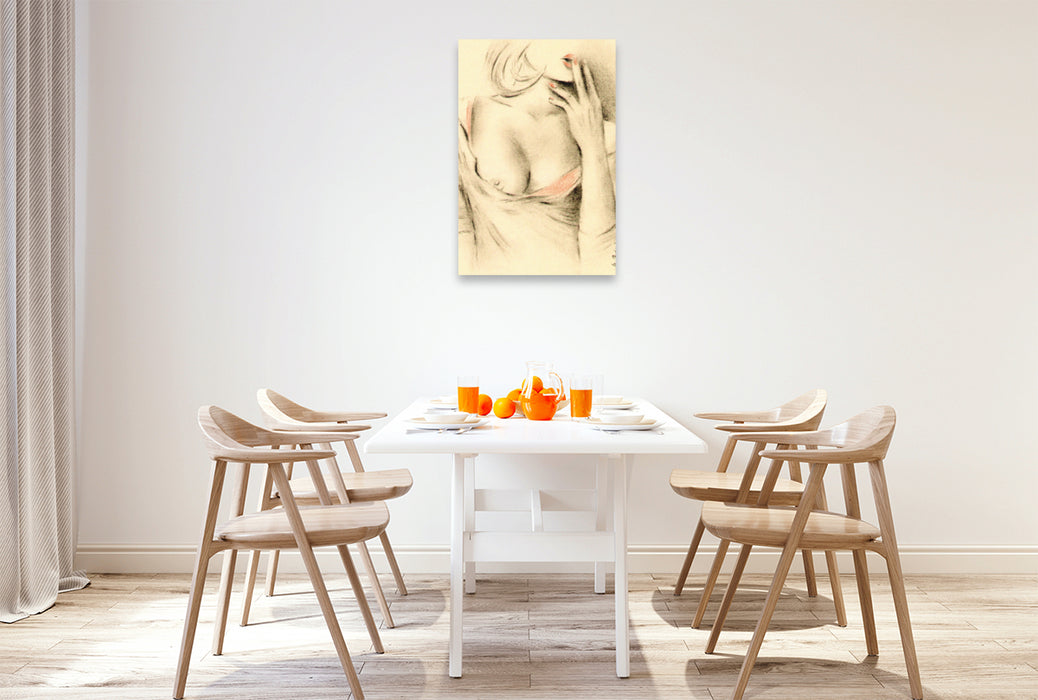 Premium Textil-Leinwand Premium Textil-Leinwand 60 cm x 90 cm hoch Schöne Aphrodite der Moderne