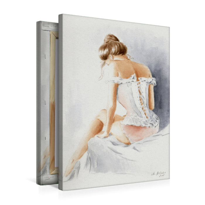Premium Textil-Leinwand Premium Textil-Leinwand 50 cm x 75 cm hoch Betörende ruhende Venus