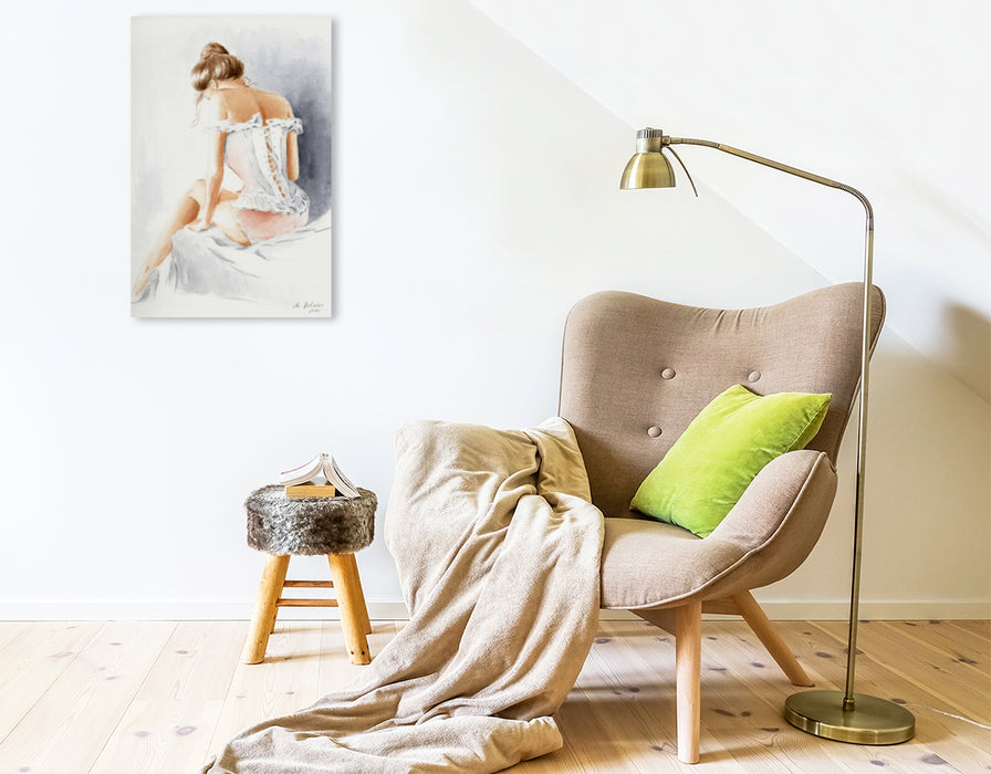 Premium Textil-Leinwand Premium Textil-Leinwand 50 cm x 75 cm hoch Betörende ruhende Venus