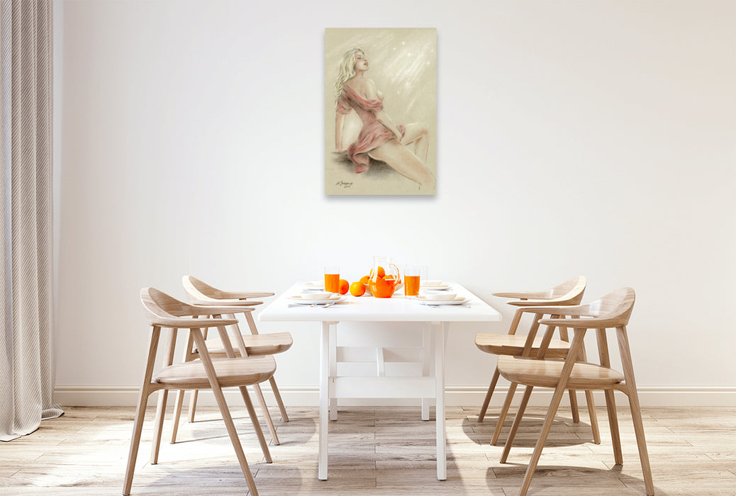 Premium Textil-Leinwand Premium Textil-Leinwand 60 cm x 90 cm hoch Schöne Göttin der Verführung