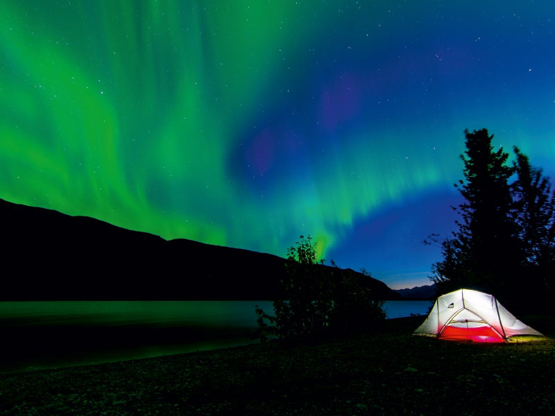 Nordlichter , Muncho Lake, British Columbia 1000 Teile Puzzle quer - CALVENDO Foto-Puzzle'