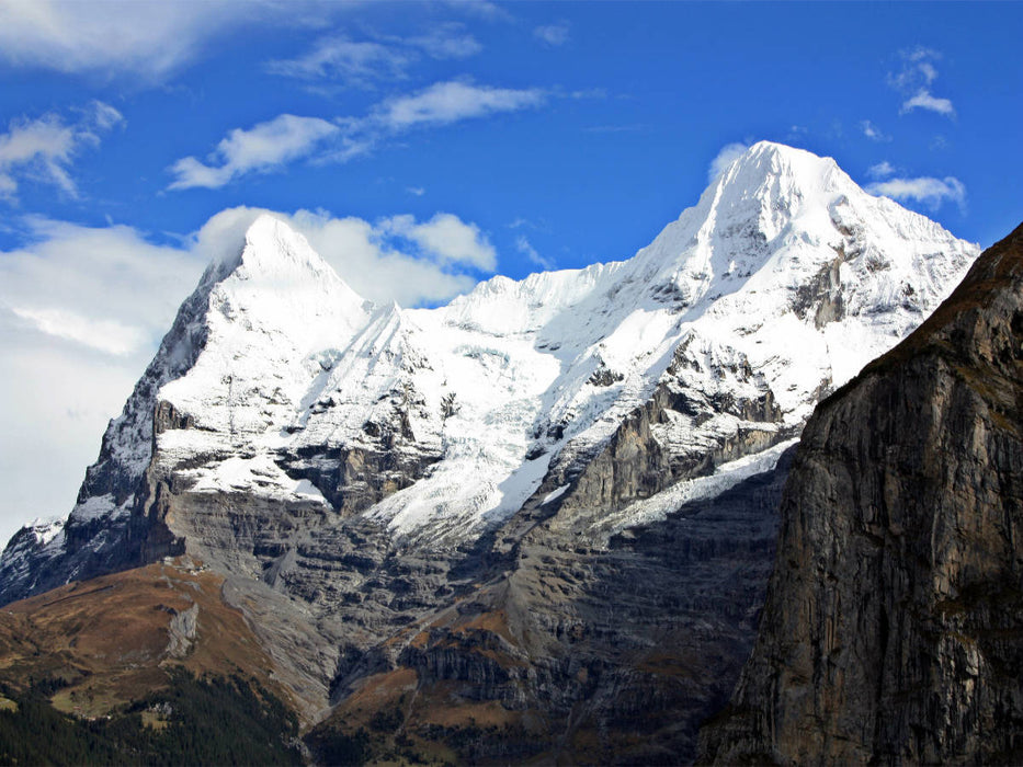 Verschneite Gipfel - CALVENDO Foto-Puzzle'