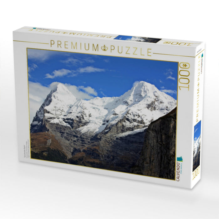 Verschneite Gipfel - CALVENDO Foto-Puzzle'