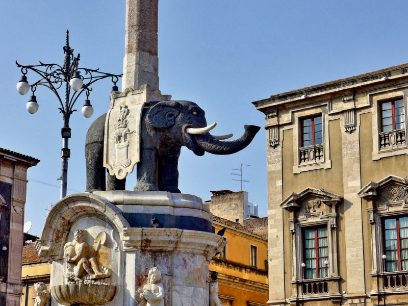 Catania, Elefantenbrunnen auf der Piazza del Duomo 1000 Teile Puzzle quer - CALVENDO Foto-Puzzle'