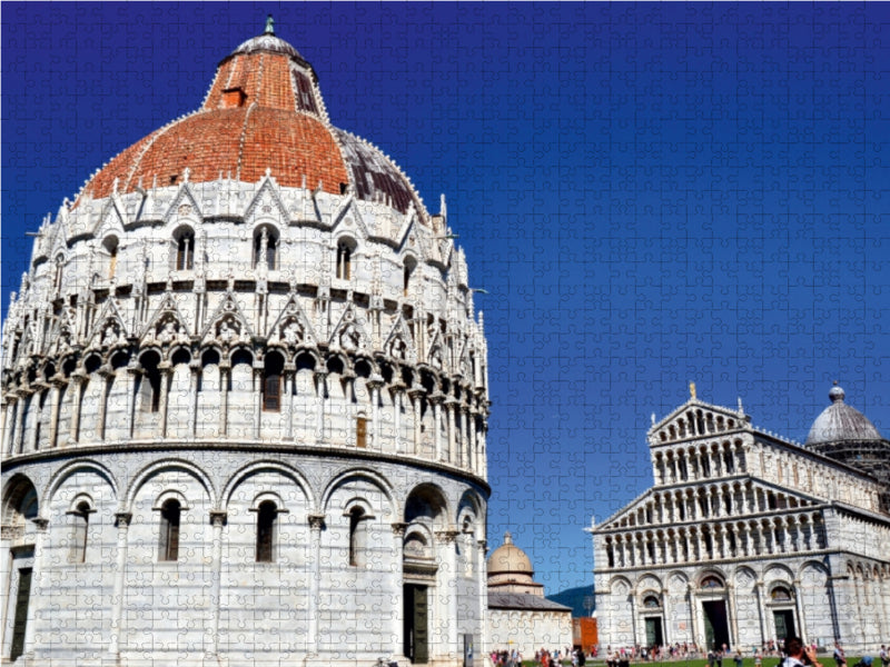 Ein Motiv aus dem Kalender Pisa und der bekannteste schiefe Turm der Welt 1000 Teile Puzzle quer - CALVENDO Foto-Puzzle'