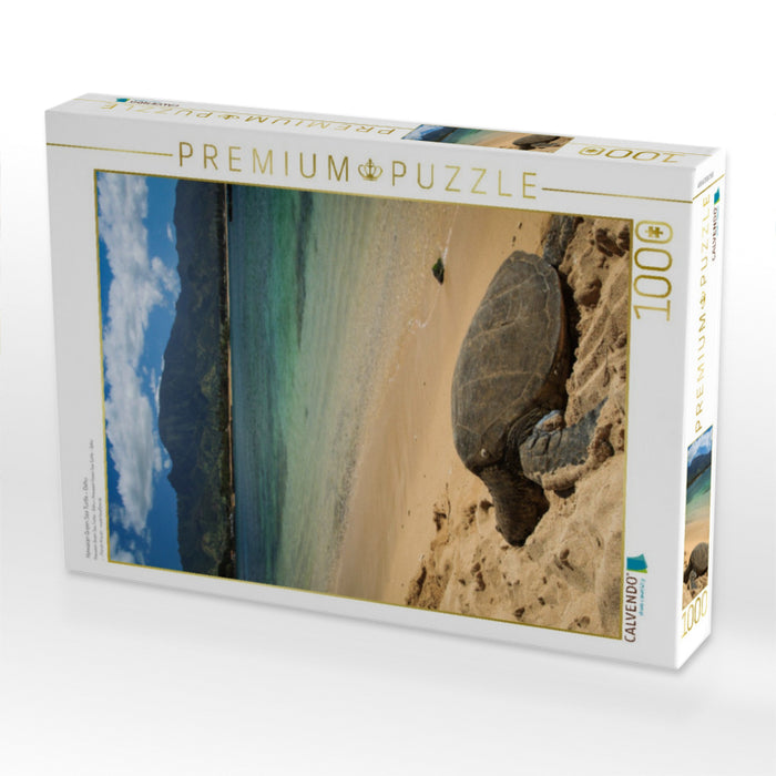 Hawaiian Green Sea Turtle - Oahu - CALVENDO Foto-Puzzle'