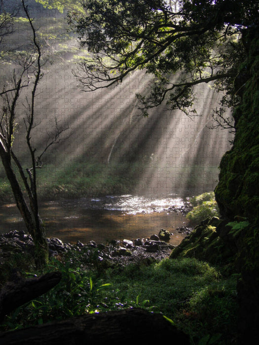 Sonnenaufgang Wailua Falls - Kauai - CALVENDO Foto-Puzzle'