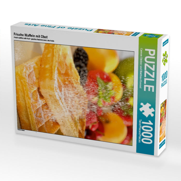 Frische Waffeln mit Obst 1000 Teile Puzzle hoch - CALVENDO Foto-Puzzle'