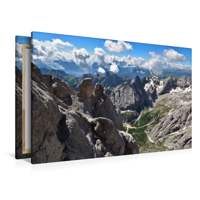 Premium Textil-Leinwand Blick von der Marmolada nach Süden