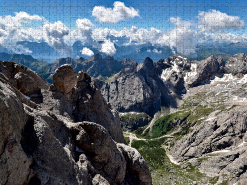 Blick von der Marmolada nach Süden 1000 Teile Puzzle quer - CALVENDO Foto-Puzzle'