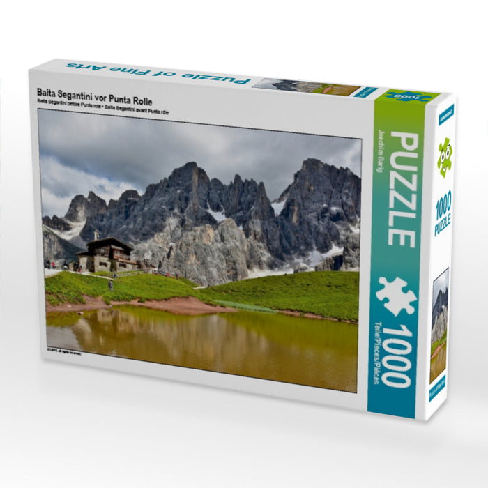 Baita Segantini in front of Punta Rolle - CALVENDO photo puzzle 