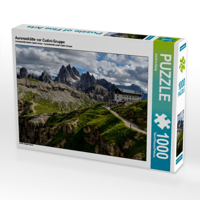 Auronzohütte vor Cadini-Gruppe 1000 Teile Puzzle quer - CALVENDO Foto-Puzzle'