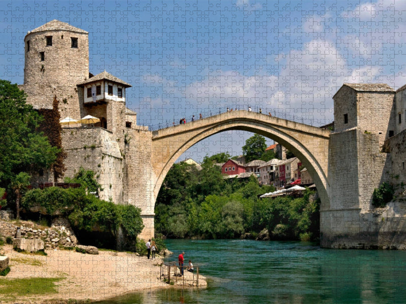 Stari most, die historische Brücke von Mostar, Herzegowina - CALVENDO Foto-Puzzle'
