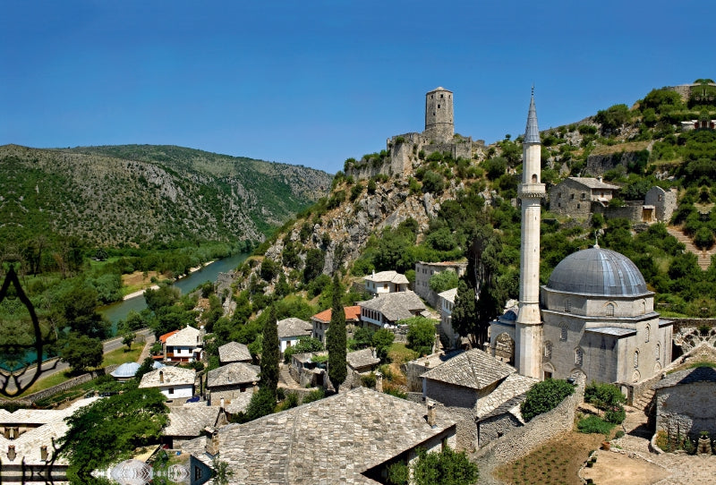 Premium Textil-Leinwand Pocitelj, Herzegowina