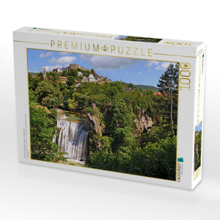 Der Pliva-Wasserfall in Jajce, Zentralbosnien - CALVENDO Foto-Puzzle'