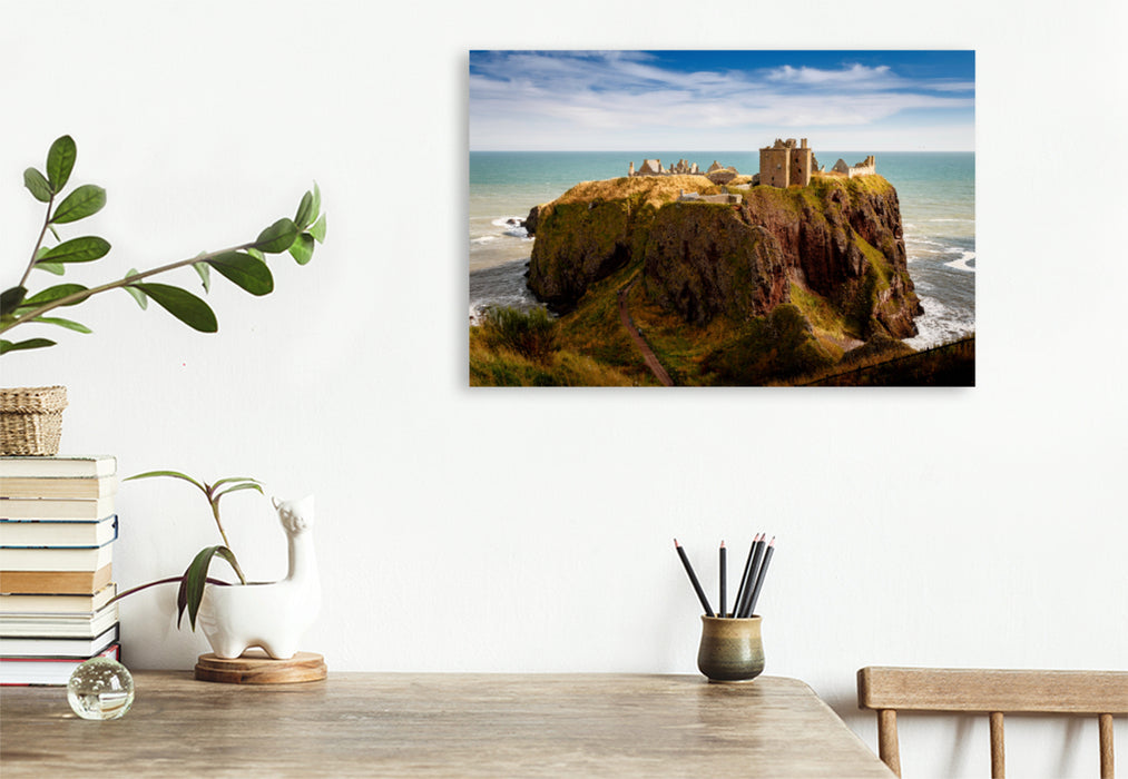 Premium Textil-Leinwand Premium Textil-Leinwand 120 cm x 80 cm quer Dunnottar Castle