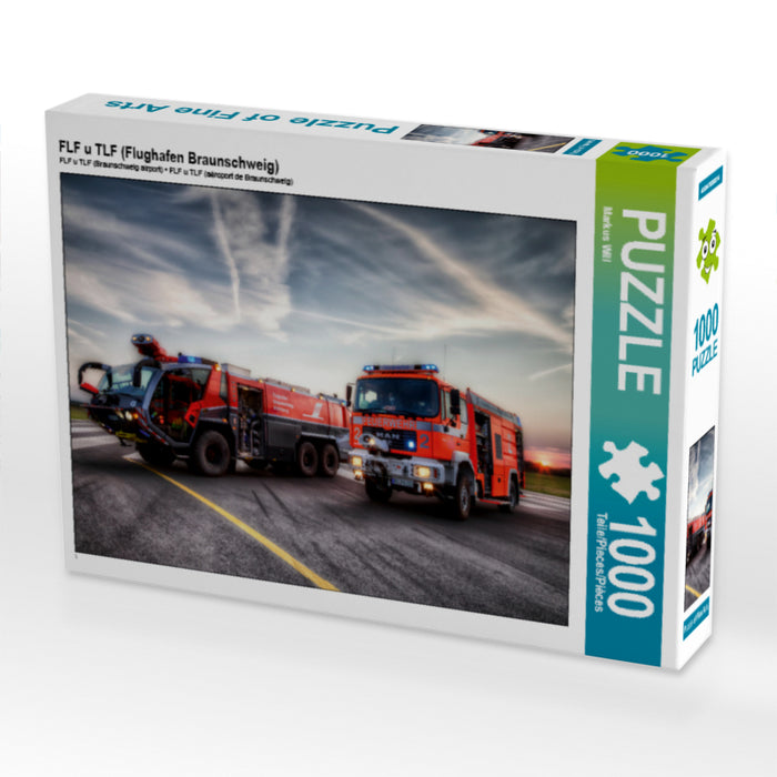 FLF u TLF (Flughafen Braunschweig) 1000 Teile Puzzle quer - CALVENDO Foto-Puzzle'