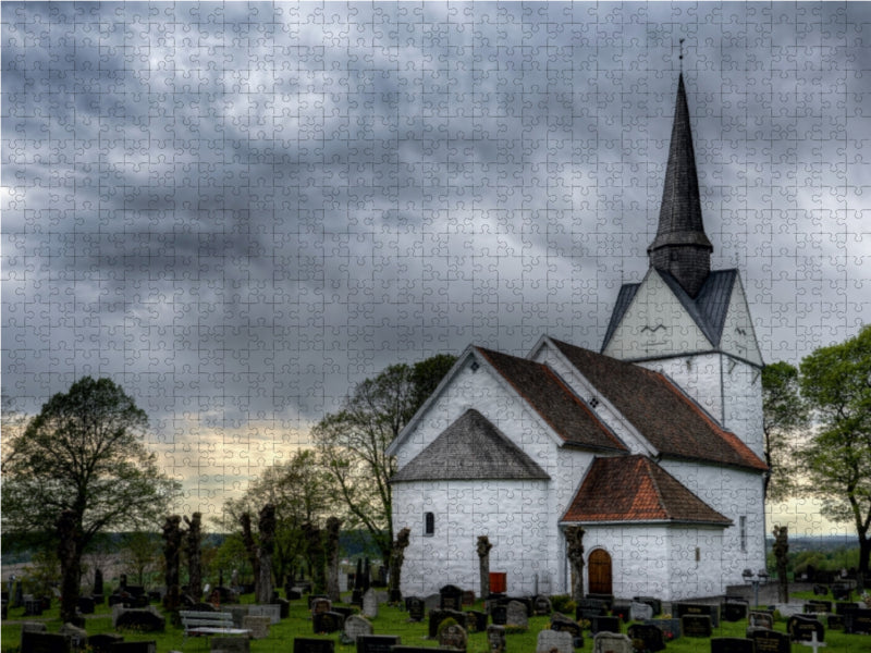 Råde Kirche 1000 Teile Puzzle quer - CALVENDO Foto-Puzzle'