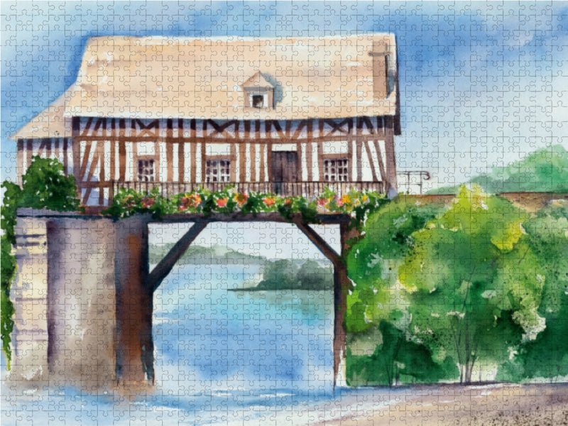 Moulin près de Vernon - Puzzle photo CALVENDO 