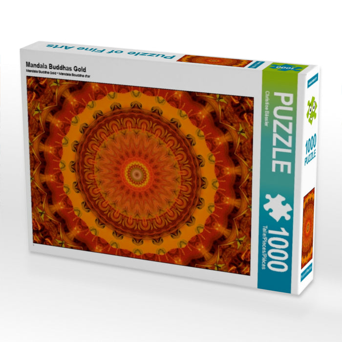 Mandala Buddhas Gold 1000 Teile Puzzle quer - CALVENDO Foto-Puzzle'