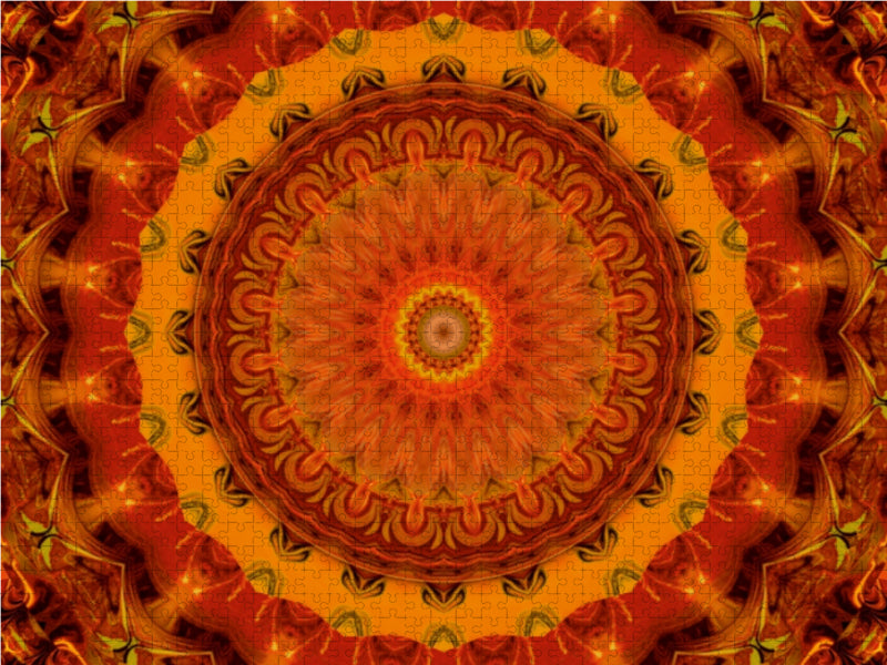 Mandala Buddhas Gold 1000 Teile Puzzle quer - CALVENDO Foto-Puzzle'