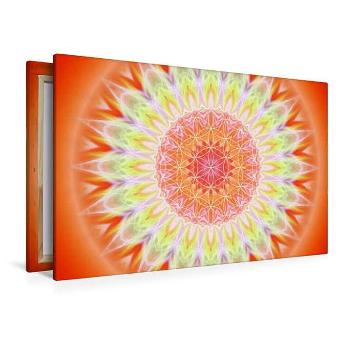 Premium Textil-Leinwand Mandala Gesundheit