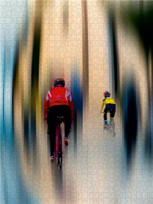Radsport - abstrakt 1000 Teile Puzzle hoch - CALVENDO Foto-Puzzle'