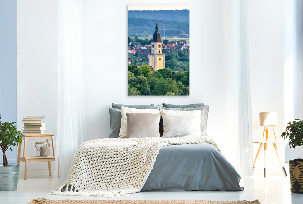 Premium Textil-Leinwand Premium Textil-Leinwand 80 cm x 120 cm  hoch Ein Motiv aus dem Kalender Crailsheim - Hier bin ich zuhause