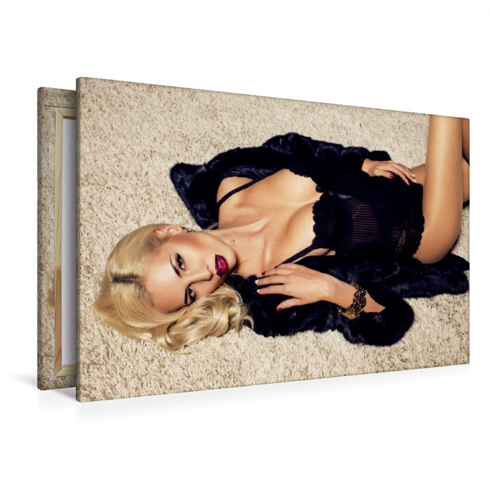 Premium Textil-Leinwand Premium Textil-Leinwand 120 cm x 80 cm quer Ein Motiv aus dem Kalender Erotik - Gladiatoren und Engel