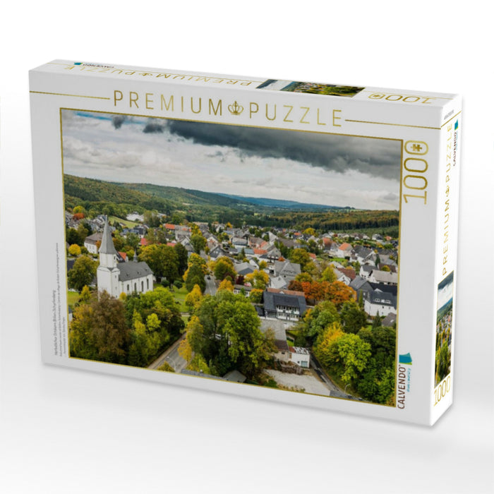 Herbstlicher Ortskern Brilon-Scharfenberg - CALVENDO Foto-Puzzle'