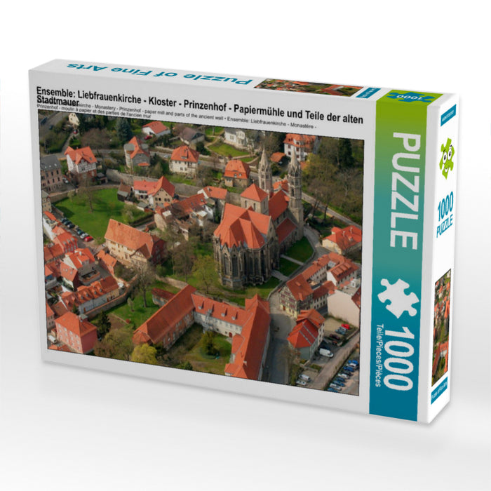 Ensemble: Liebfrauenkirche - Kloster - Prinzenhof - Papiermühle und Teile der alten Stadtmauer 1000 Teile Puzzle quer - CALVENDO Foto-Puzzle'