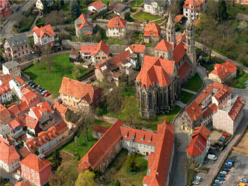 Ensemble: Liebfrauenkirche - Kloster - Prinzenhof - Papiermühle und Teile der alten Stadtmauer 1000 Teile Puzzle quer - CALVENDO Foto-Puzzle'