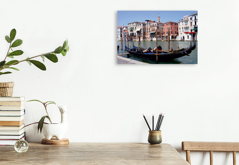 Toile textile premium Toile textile premium 45 cm x 30 cm paysage Gondole sur le Grand Canal, Venise 